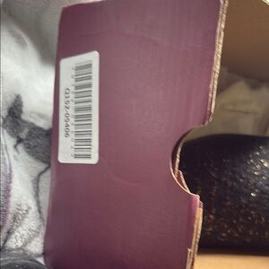 Skechers Black Mules glitter faux fur trim